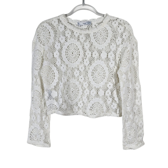 MNG OPEN KNIT CROPPED TOP - Picture 3 of 8